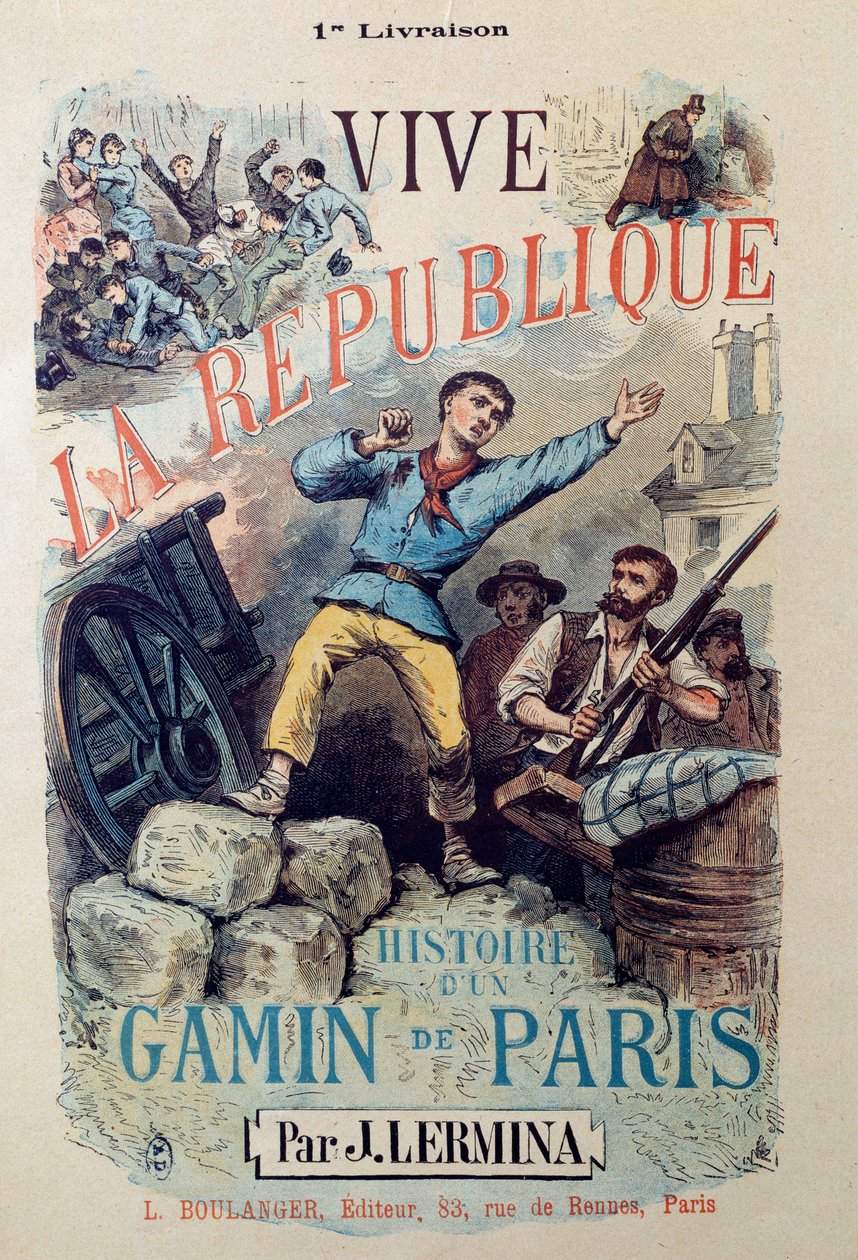 1848年の革命：ジュール・レルミナ（1839-1913）によるブックカバー「Vive la republique, histoire d