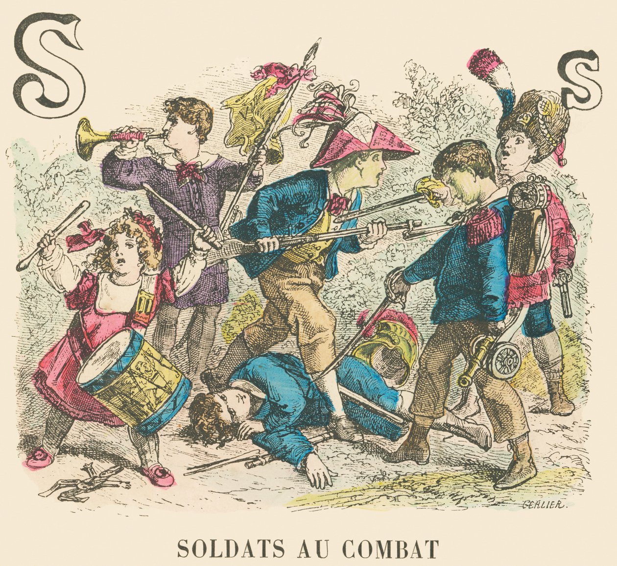 S：戦闘中の兵士 作： フランス語学校