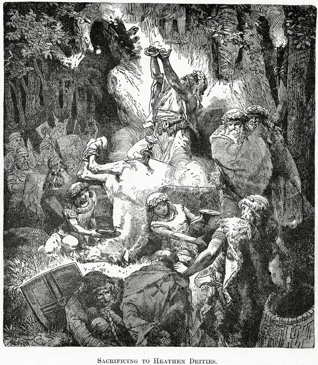 異教の神々への犠牲、1890年頃 作： フランス語学校