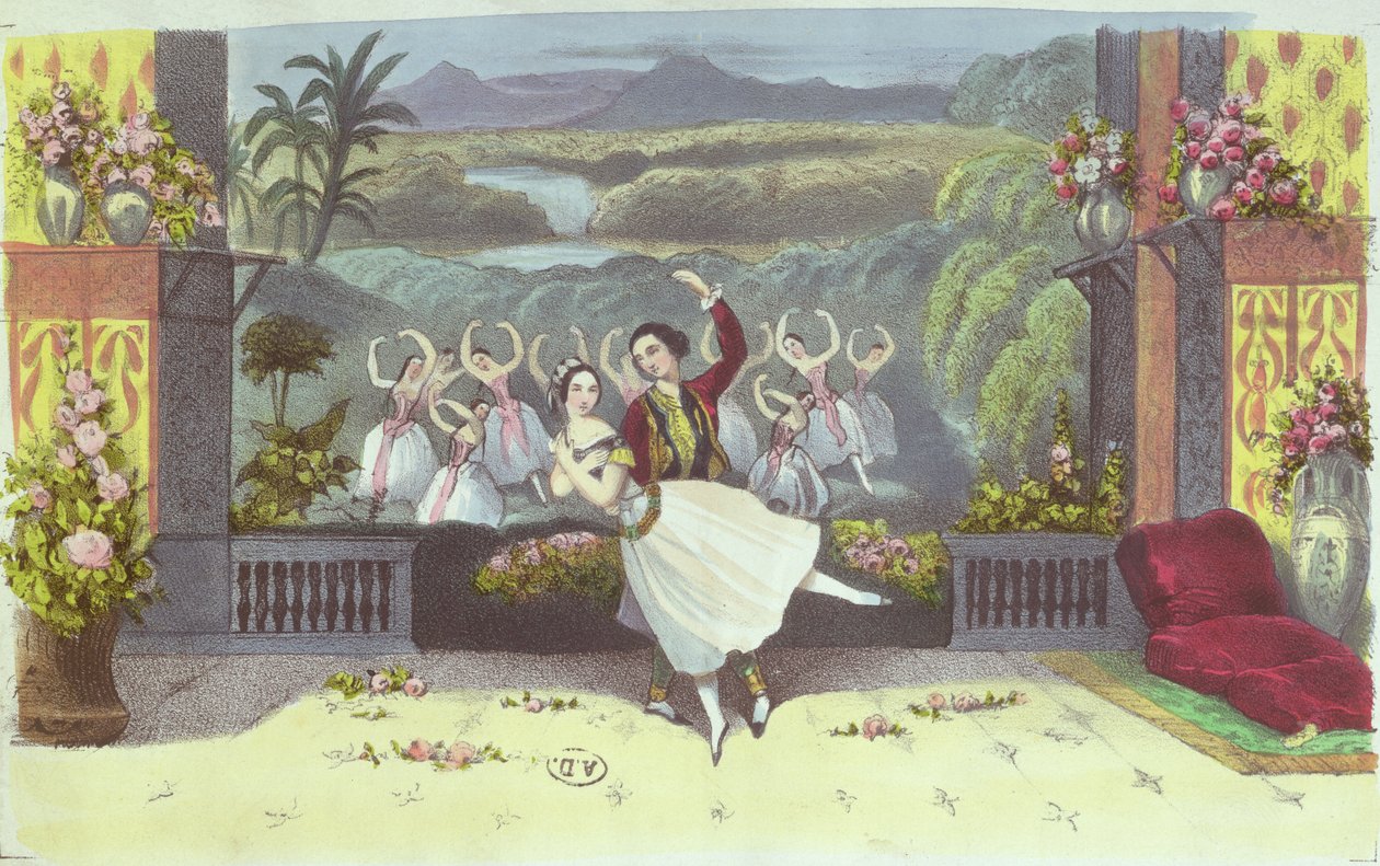 Jean Coralli（1779-1854）とTheophile Gautier（1811-72）1843によるLa Periのシーン 作： フランス語学校