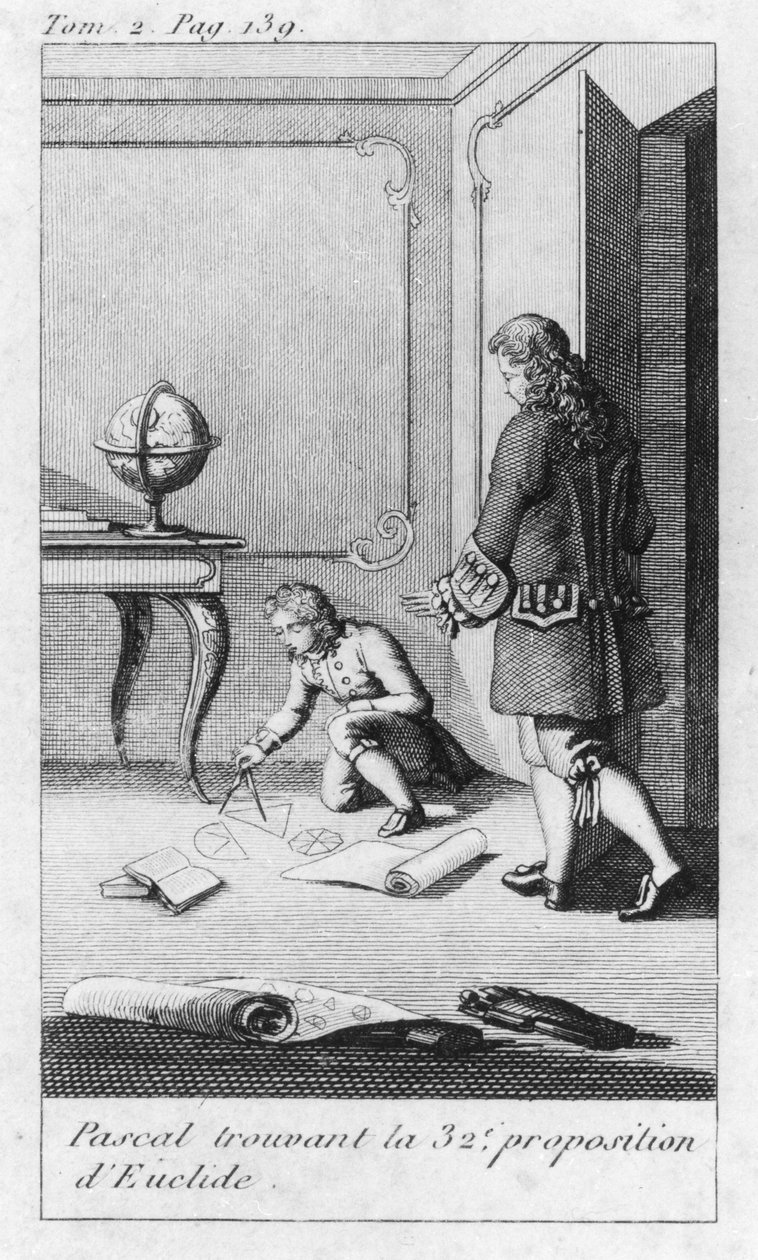 19世紀初頭のブレーズパスカル（1623-62）の幼年期の様子 作： フランス語学校