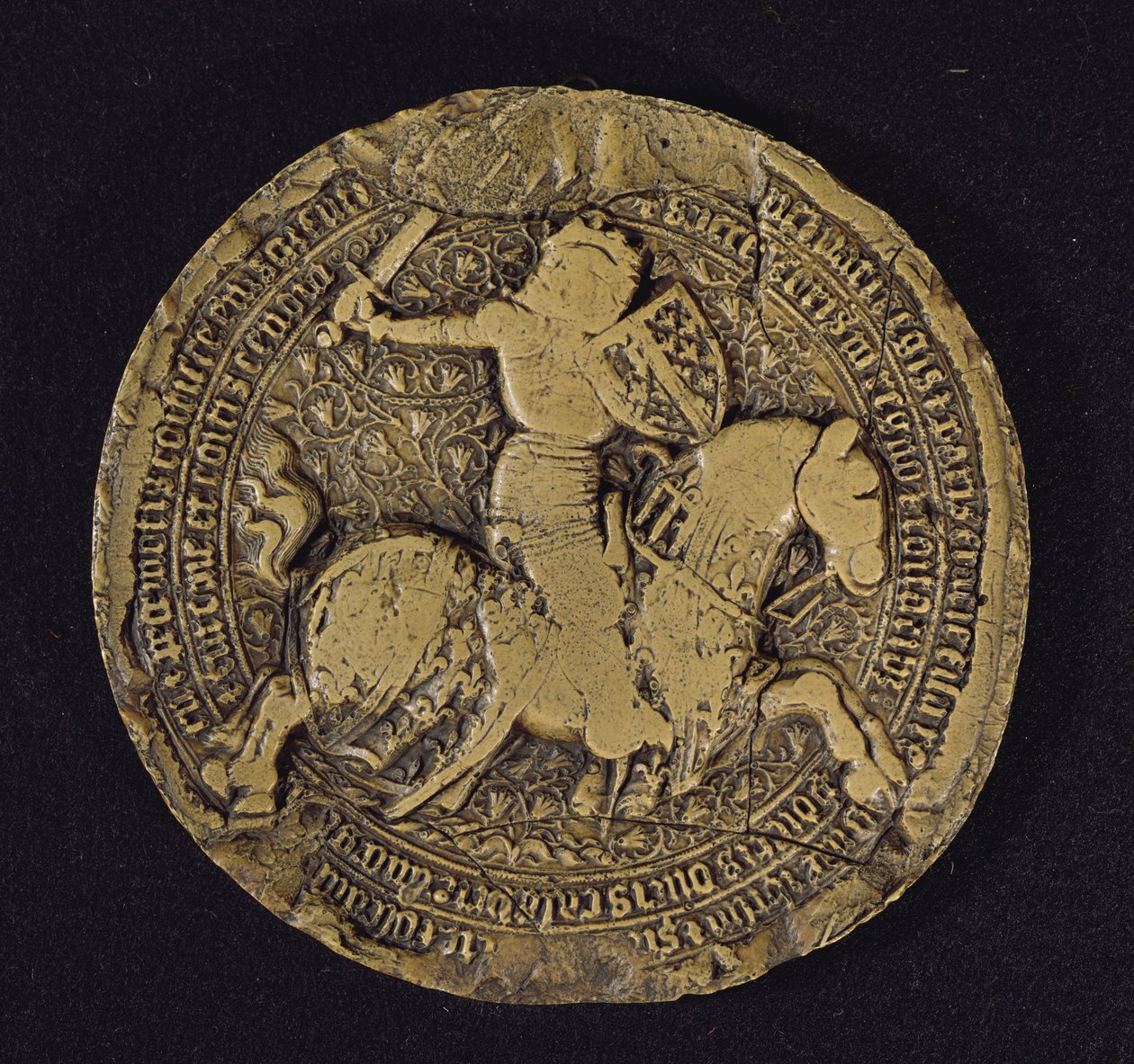 アンジューのルイ1世の印（1339-84）シチリアの王、1383 作： フランス語学校