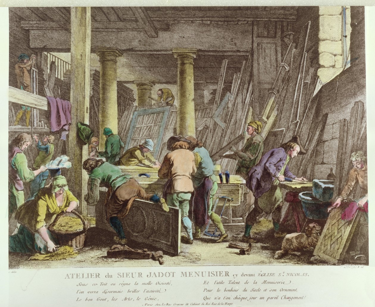 Sieur Jadots建具工房（カラー彫刻） 作： フランス語学校