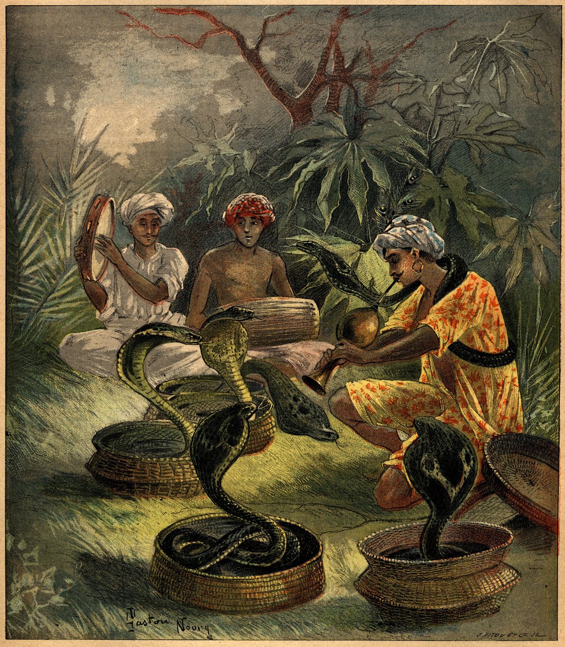 インドの蛇使い（コブラ）。1892年8月18日付「La Terre Illustree」94