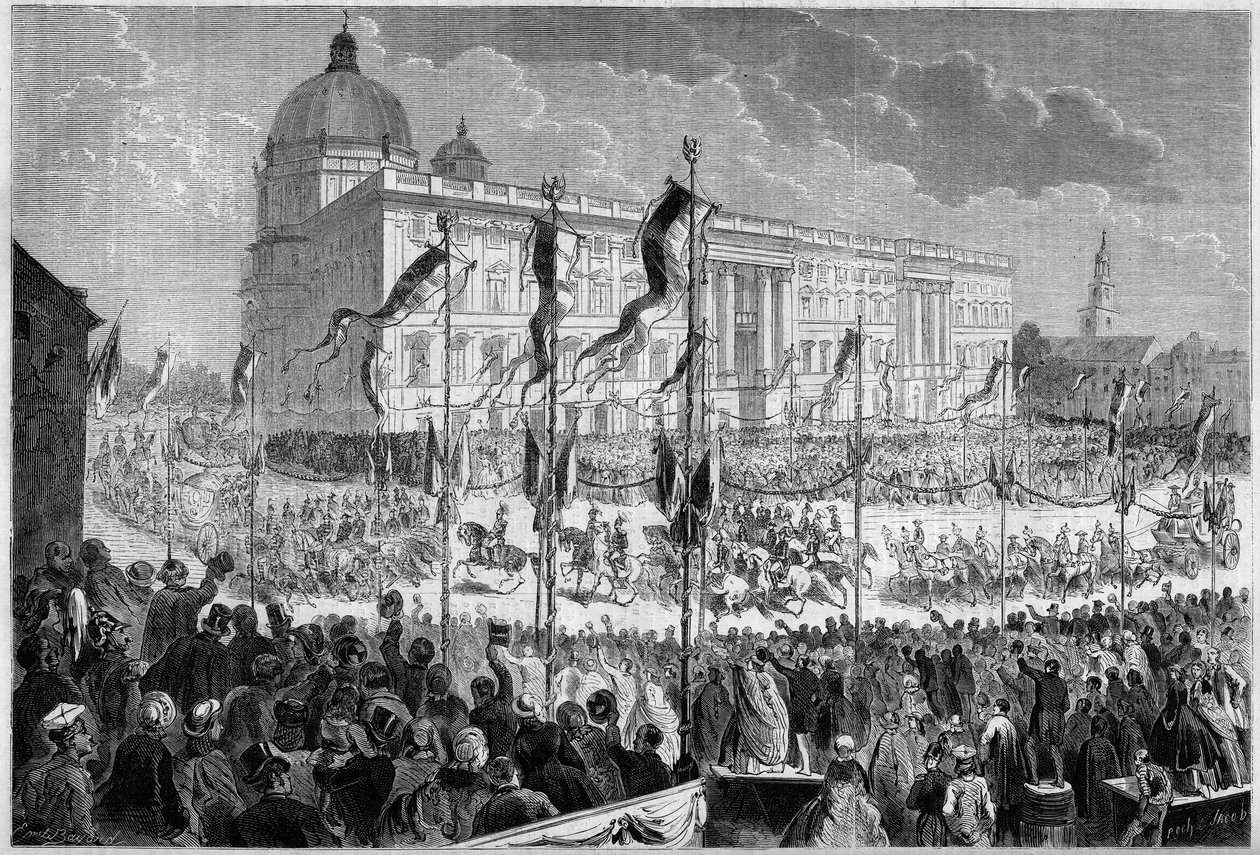 プロイセン王ウィリアム1世（1797-1888）のベルリンへの厳粛な入場（10月22日 作： フランス語学校