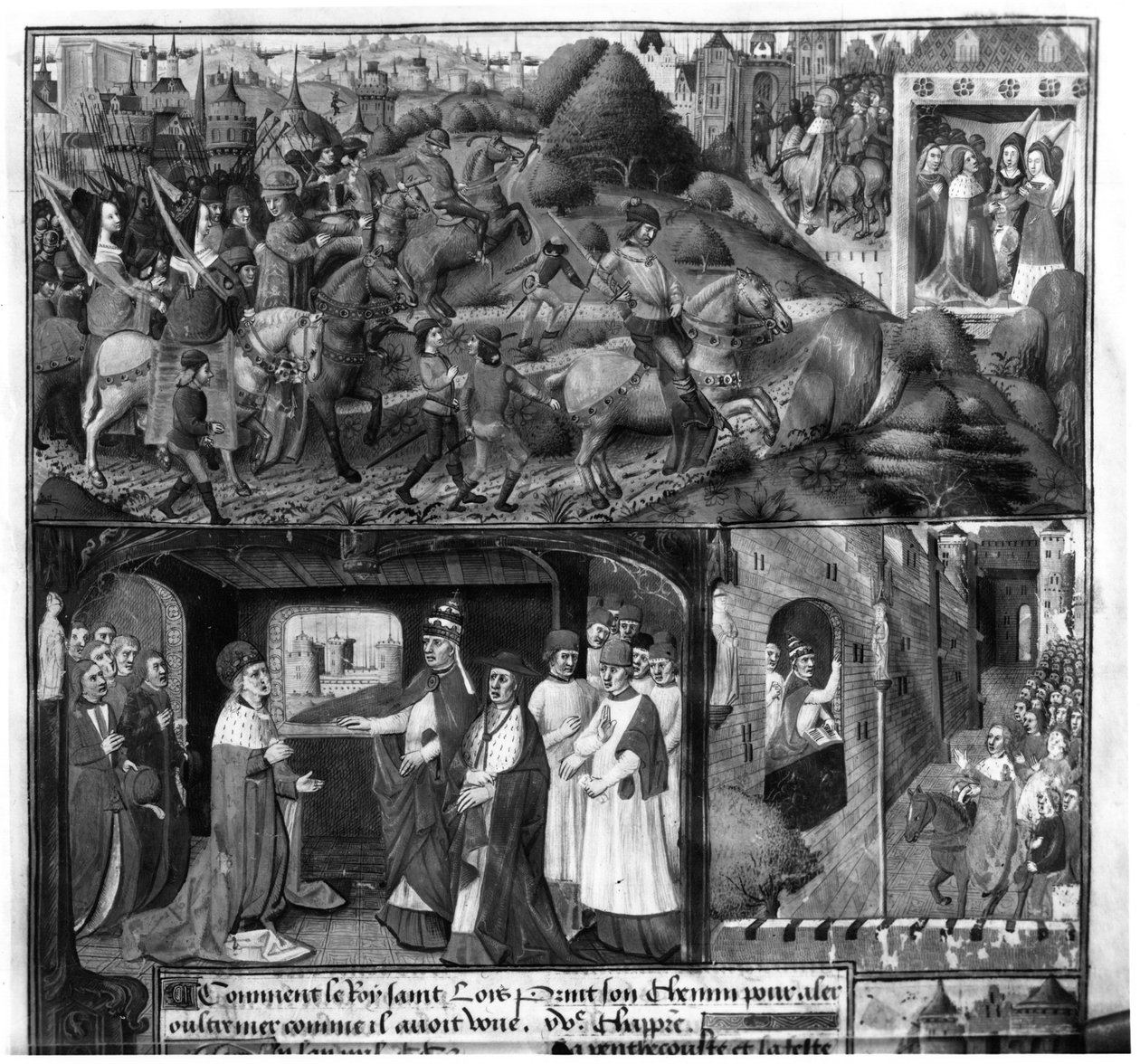 セントルイス（1214-70）十字軍に向けて出発 作： フランス語学校