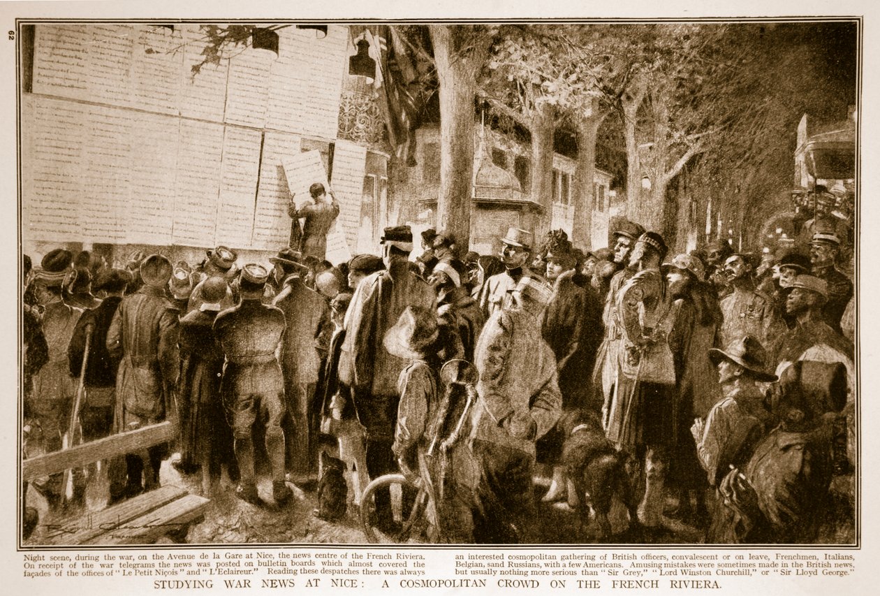 ニースで戦争のニュースを学ぶ：フランスのリビエラのコスモポリタンな群衆、1914-19 作： フランス語学校