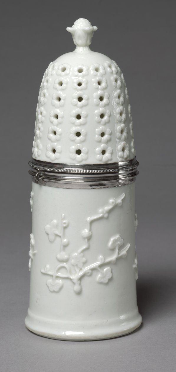 シュガーキャスター、メーカーSaint Cloud Porcelain Factory、c.1732-1738 作： フランス語学校