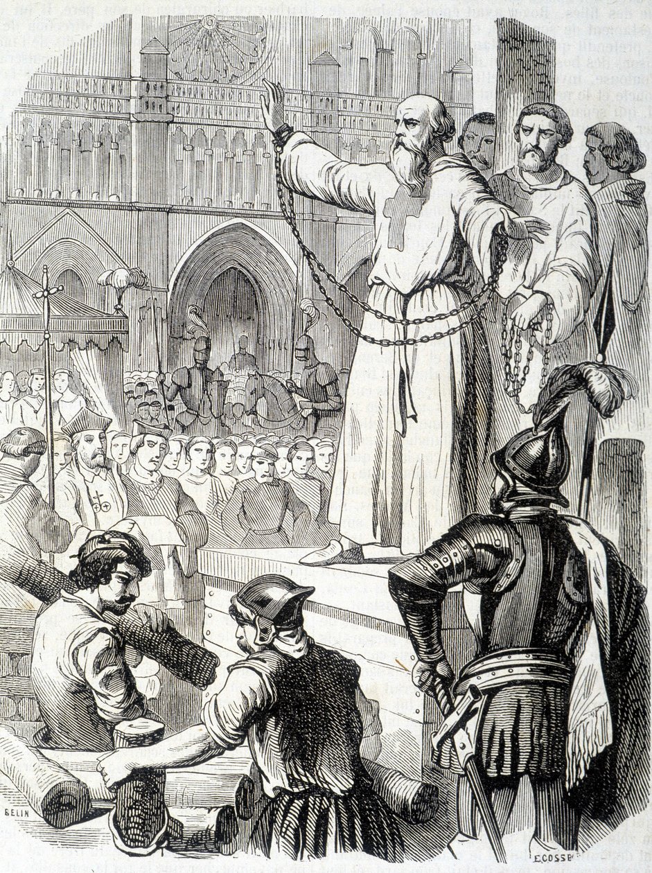 Supplice des Templars (1314) - L.-P.の "Histoire de France "にて。アンケティル 作： フランス語学校