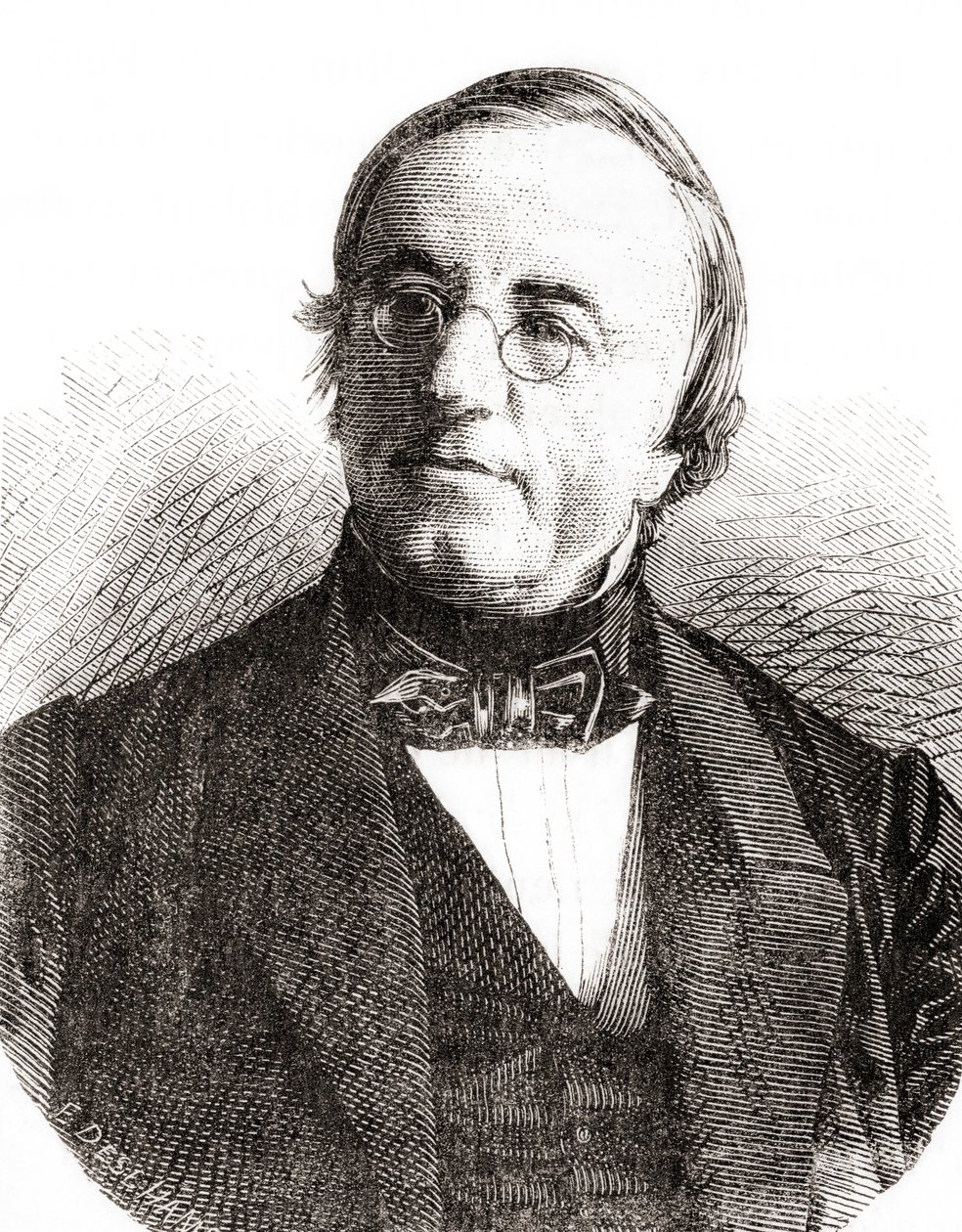 スイスの物理学者Auguste Arthur de la Rive（1870年発行の「Les Merveilles de la Science」より）。 作： フランス語学校