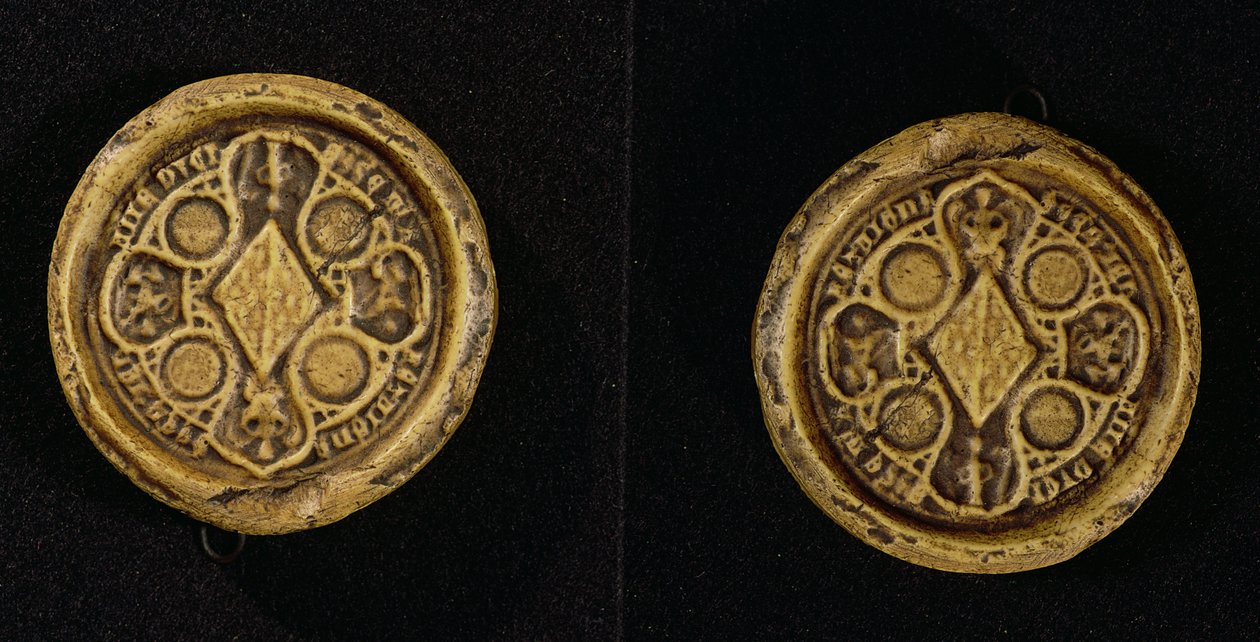 ジャンヌドゥペンティエヴル（1319-84）ブルターニュ公爵夫人とゴエロ伯爵夫人の紋章、1369年 作： フランス語学校