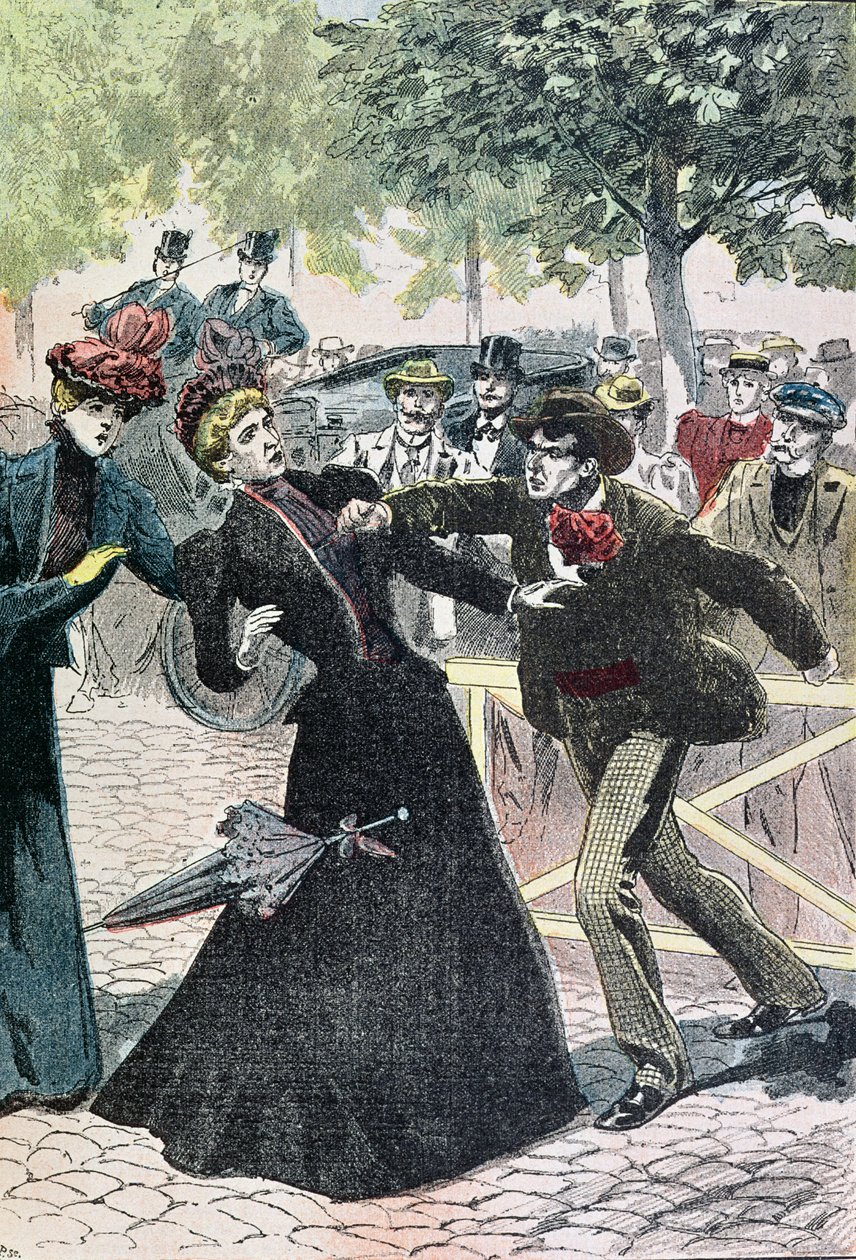 エリザベス暗殺（1837-98）1898年9月10日、ルッケニによるオーストリアの女帝、ルペルラン、1898年のイラスト（カラー彫刻） 作： フランス語学校