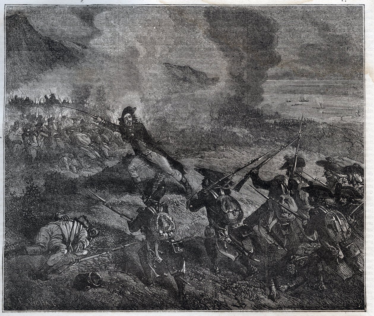ロアノの戦いは、第一次連合軍の戦争中の1795年11月23日から24日にかけて発生した。モーリス・ラ・シャレストによる新国民百科事典 - 1870年-。 作： フランス語学校