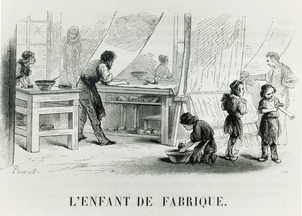 工場の子供c。 1842 作： フランス語学校