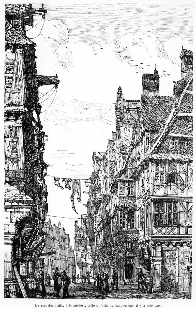 フランクフルトユデンガッセ、1860年〜70年 作： フランス語学校