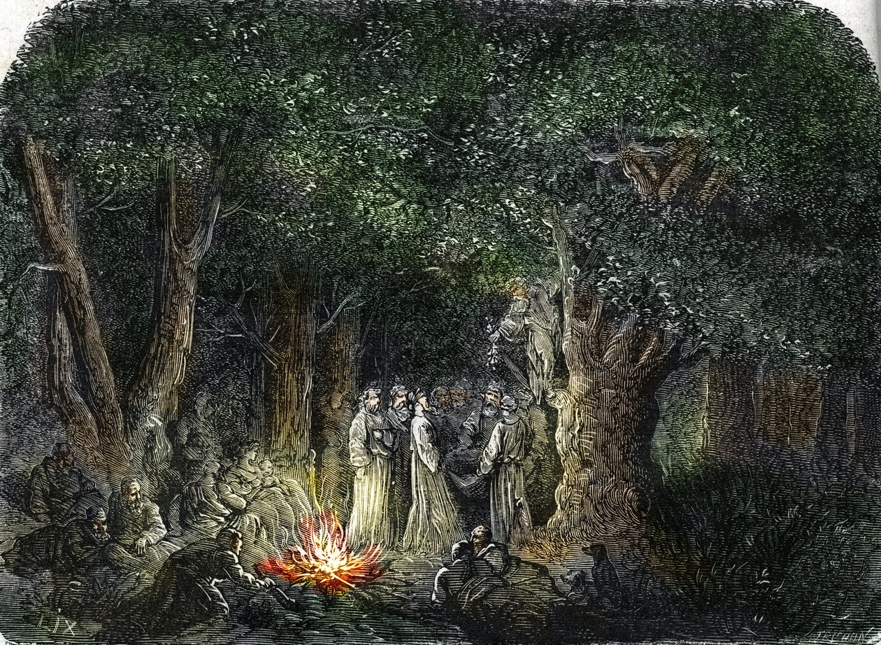 ガリア人とその司祭またはドルイド (彫刻) 1864 作： フランス語学校