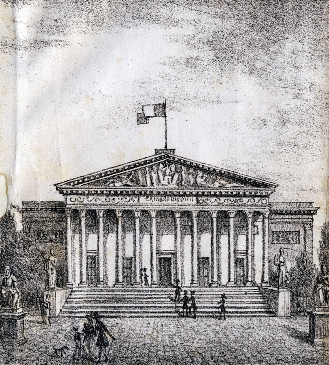デピュタスの家 - "Alphabet Picturesque des Monumens de Paris" c.1840 (e.g. engraving) 作： フランス語学校