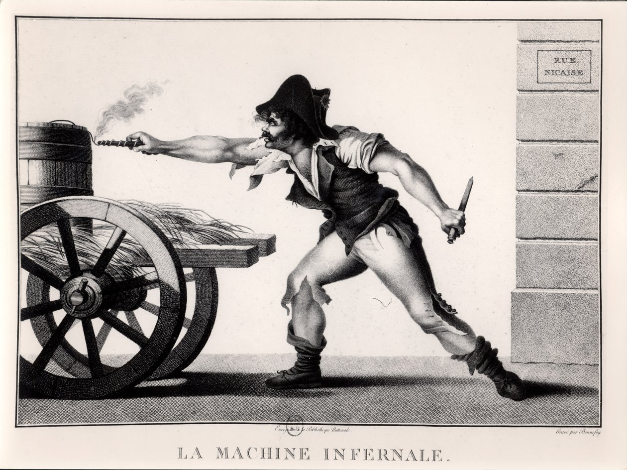 The Infernal Machine、rue Saint-Nicaise、パリ、1800年12月24日 作： フランス語学校