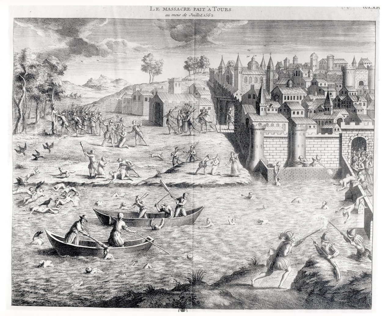 1562年のツアーでのユグノーの虐殺 作： フランス語学校