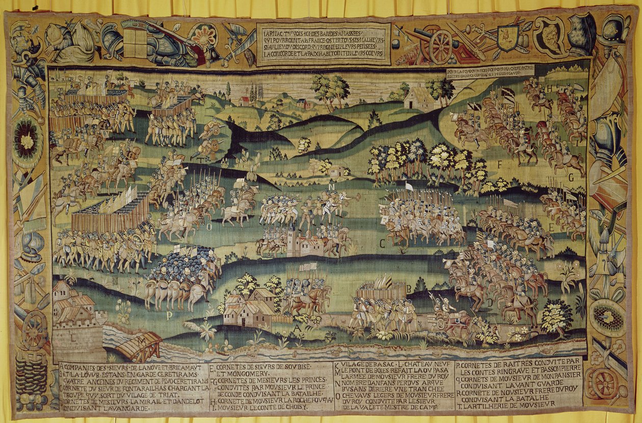 1569年3月13日、ジャルナックの戦いでの2つの軍の会合 作： フランス語学校