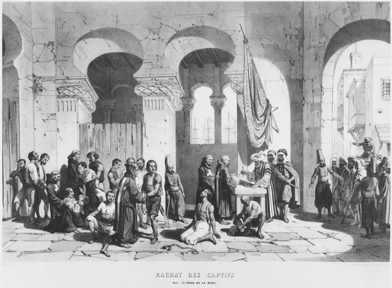 1830年頃から40年頃、アルジェリアの捕虜を贖罪する慈悲の父 作： フランス語学校
