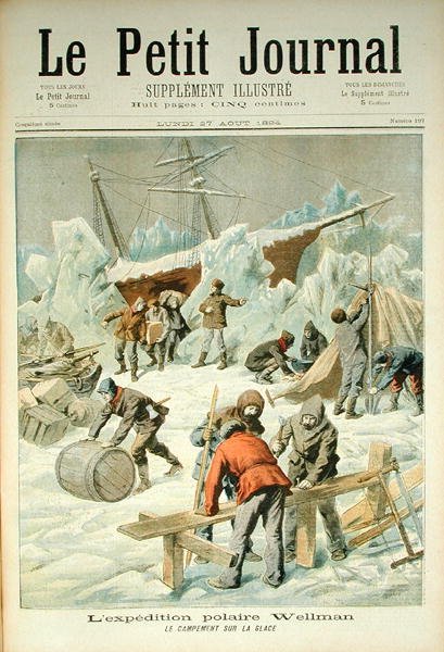 1894年8月27日、Le Petit JournalからのWalter Wellmann（1858-1934）の極地遠征 作： フランス語学校