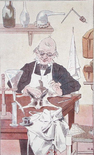シャルル・リシェ（1850-1935）の「Pour les Grands et les Petits」から「ウサギと賢者」 パリ 作： フランス語学校