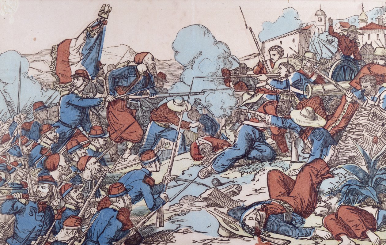 1863年のフランスによるメキシコのプエブラの占領 作： フランス語学校