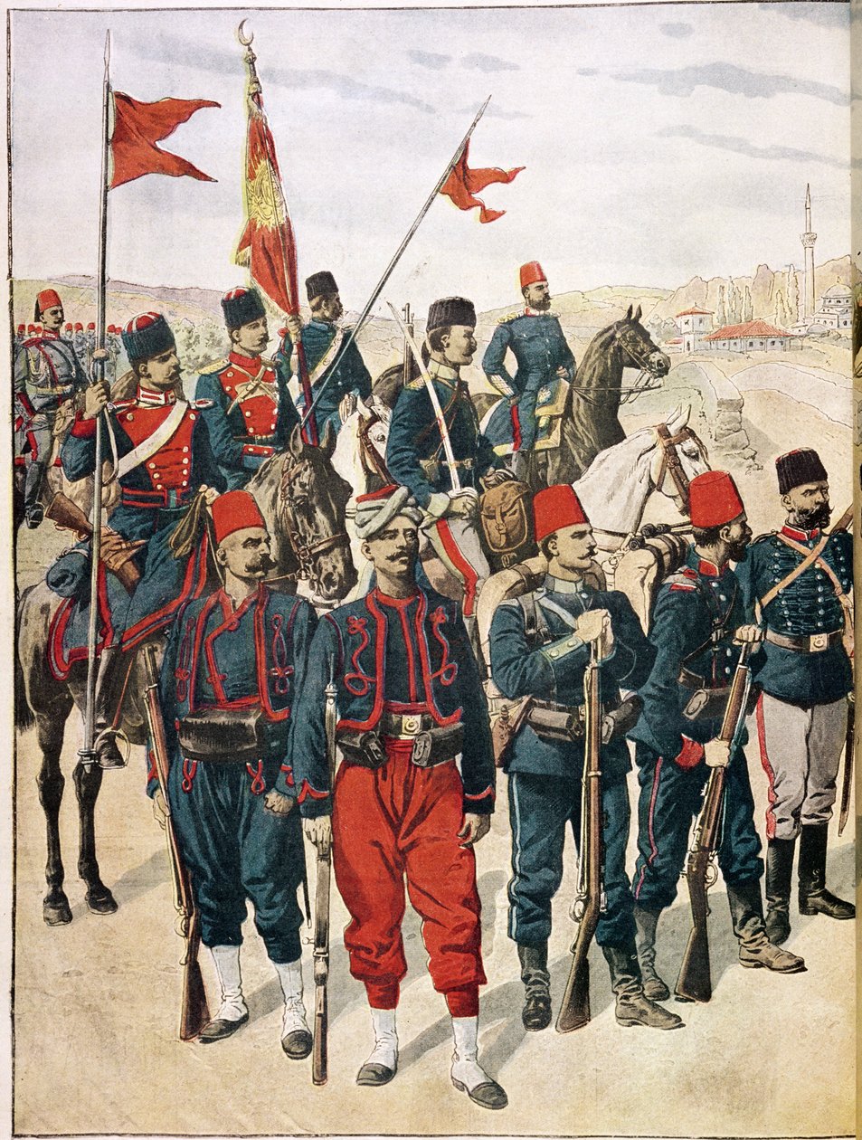 バルカン戦争中のトルコ軍、1912〜13年 作： フランス語学校