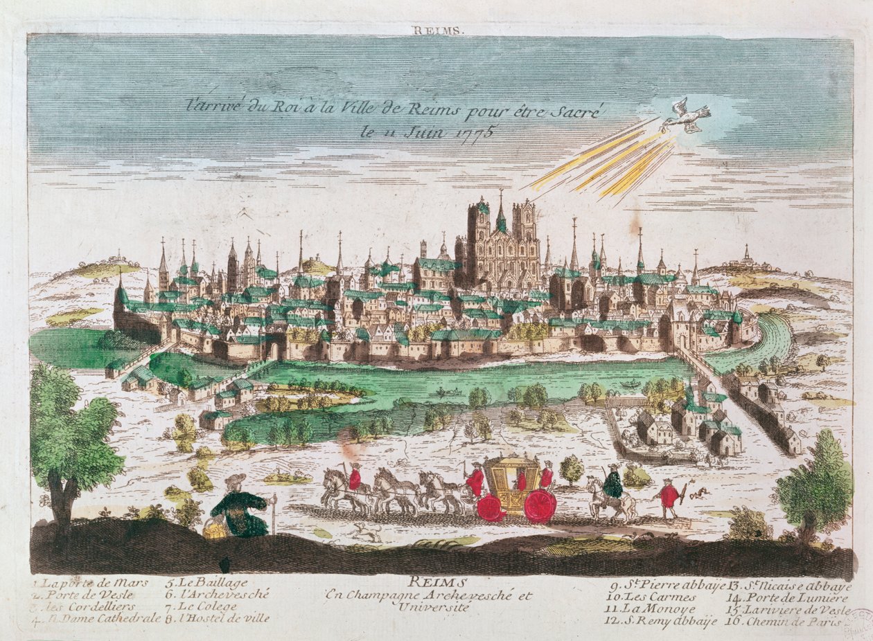 1775年6月11日、ルイ16世が戴冠式のためにランスに到着 作： フランス語学校