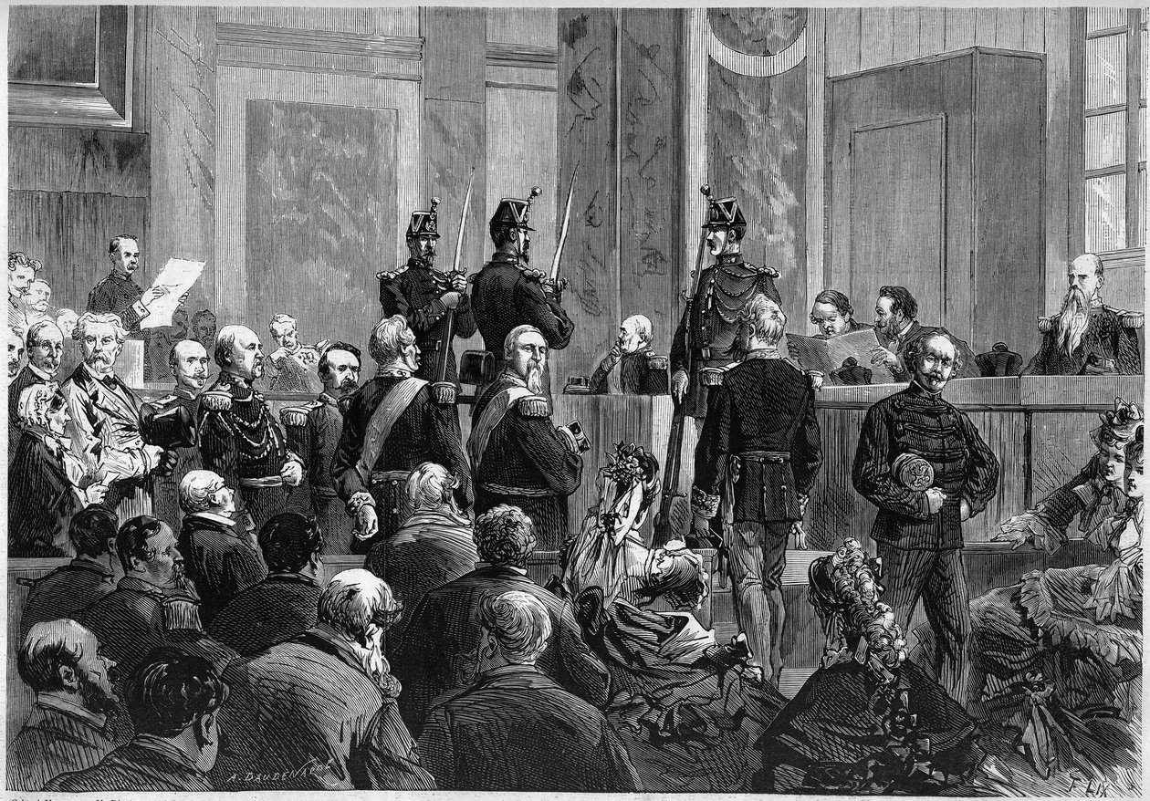 厩務員フランソワ・アチーユ・バゼインの裁判における証人喚問（Francois-Achille 作： フランス語学校