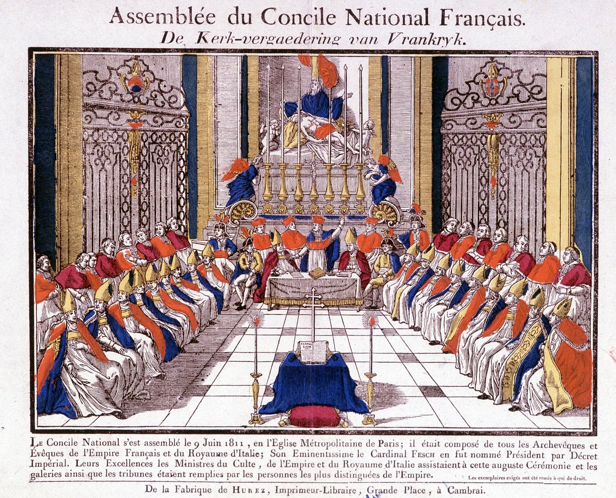 フランスとイタリアの聖職者は、6月9日にパリで開催されたフランス国民評議会の集会に参加しました。 作： フランス語学校