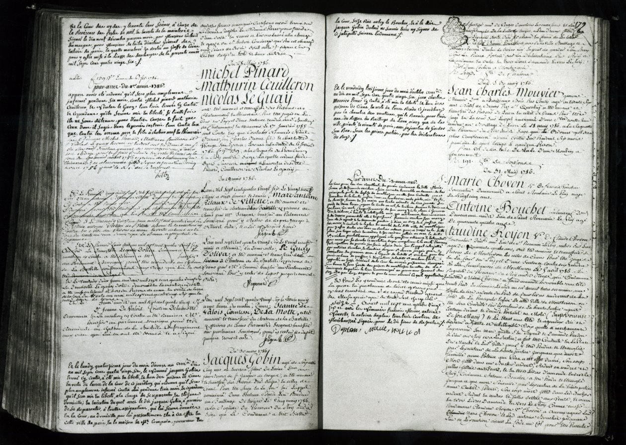 ジャンヌドゥヴァロワサンレミーの刑務所登記簿、ラモット伯爵（1756-91）1786 作： フランス語学校