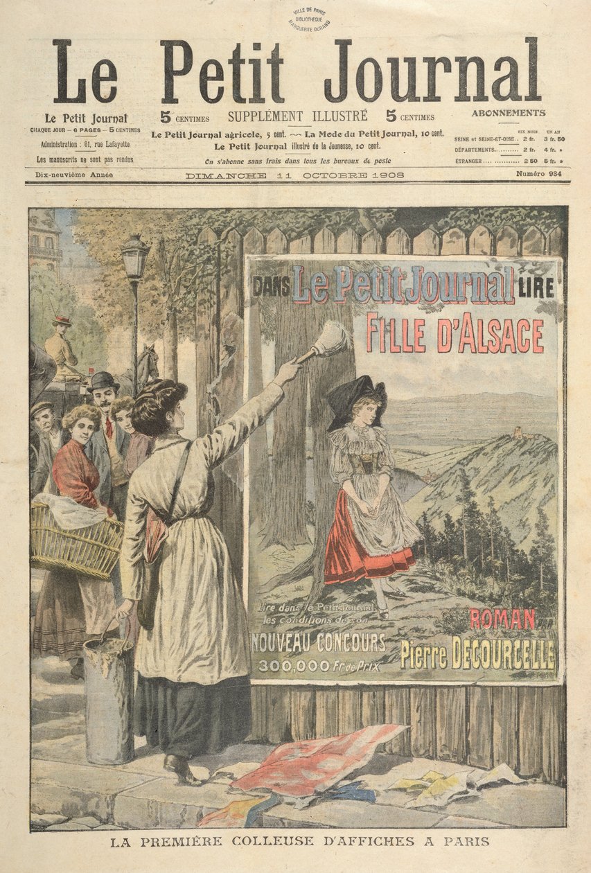 1906年10月11日、ルプティジャーナルからのパリ初の女性広告主 作： フランス語学校