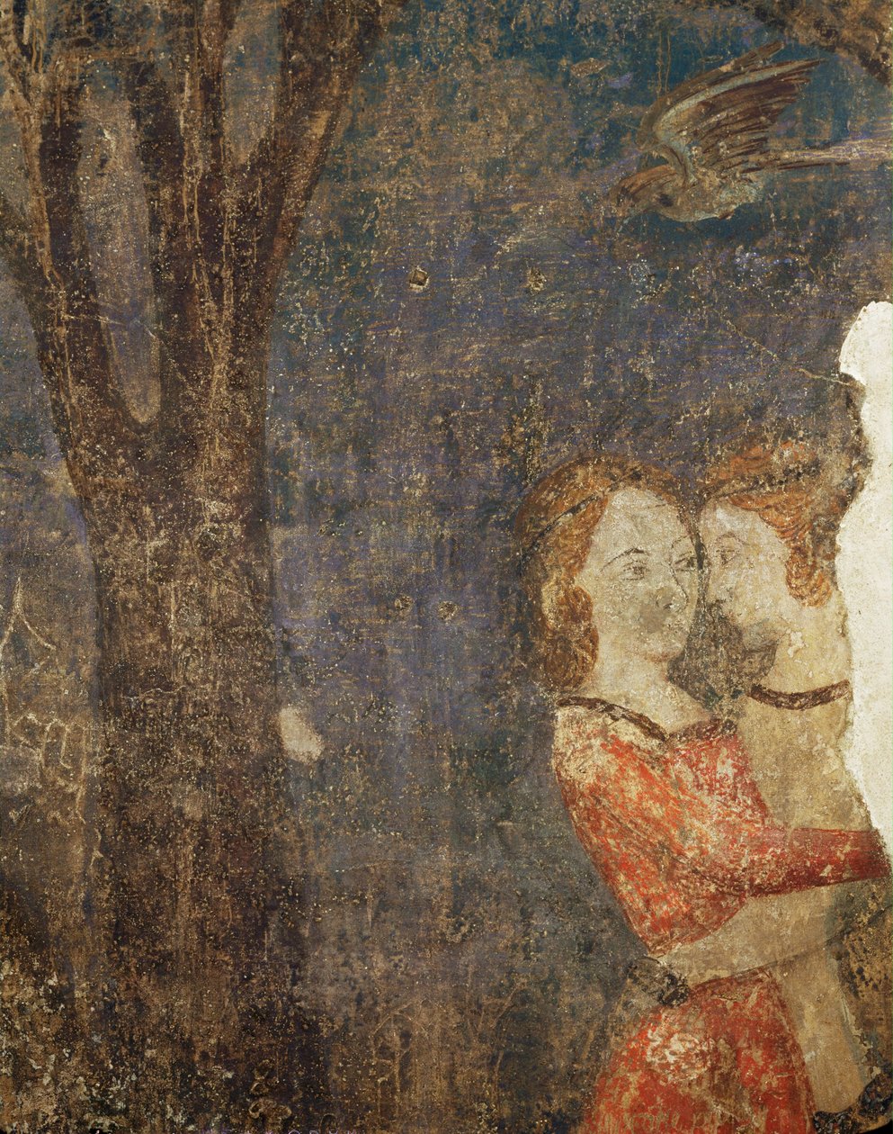 キス、宮廷の情景...（フレスコ画） 作： フランス語学校