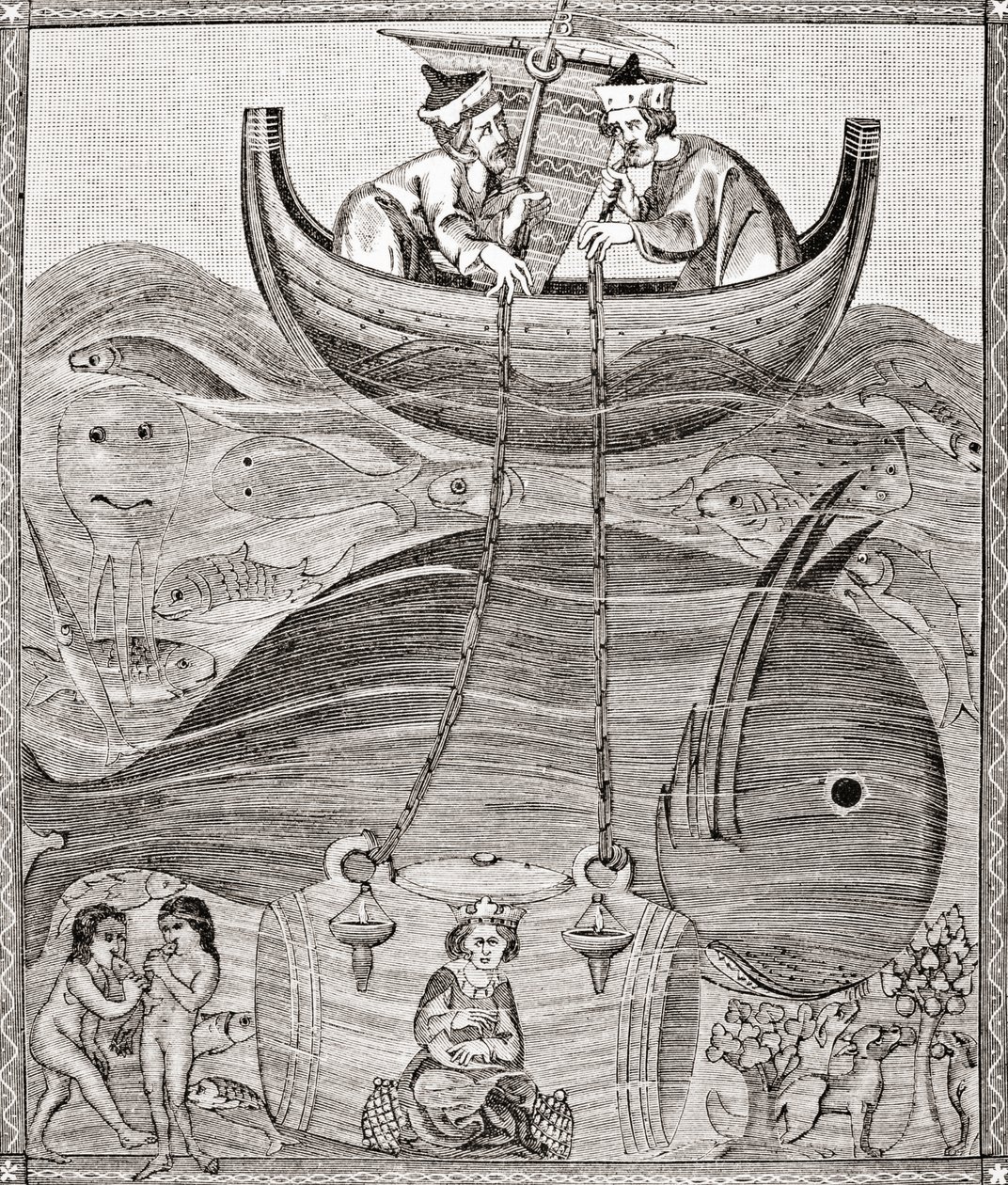 O mundo marinho segundo as concepções da Idade Média, do pub Ciência e Literatura na Idade Média de Paul Lacroix. Londres 1878 作： フランス語学校