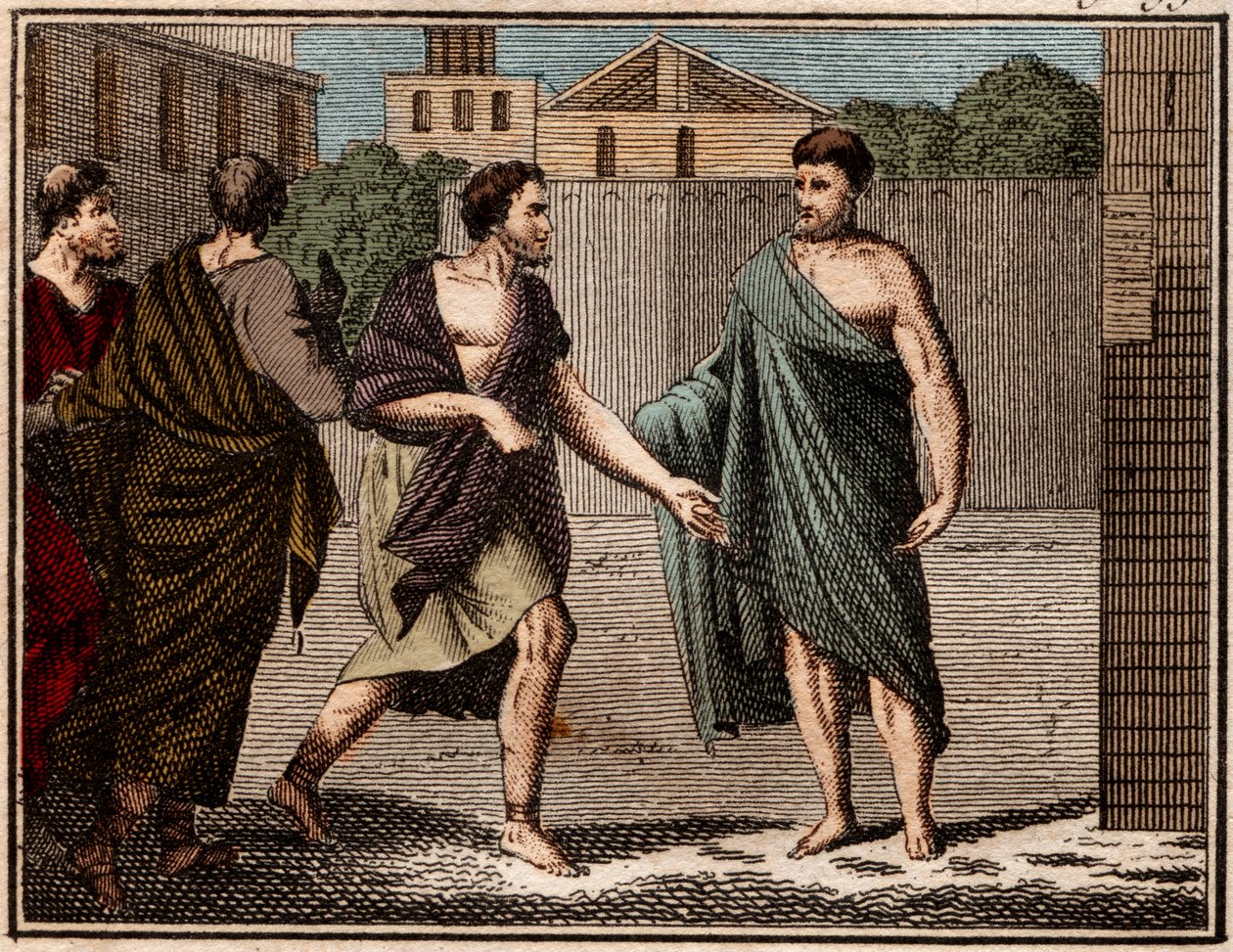 Aristides the Just（c530-c468 BC）、古代ギリシャ（アテネ）の兵士および政治家の排斥。 作： フランス語学校