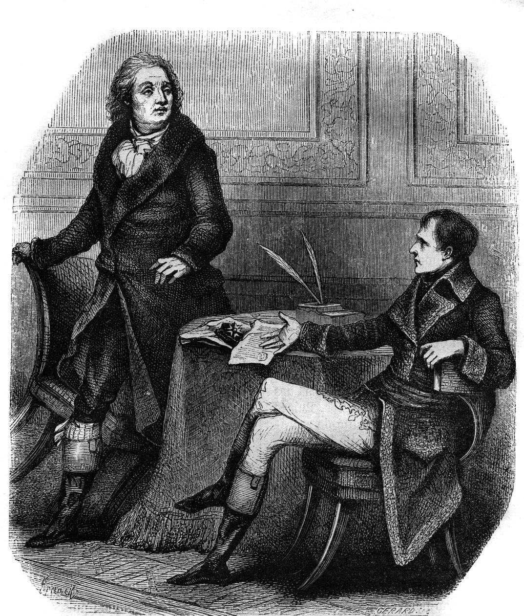 詩人・劇作家のジャン・フランソワ（Jean-Francois）・デュシス（1733-1816）は、ボナパルト（ナポレオン1世）とともに 作： フランス語学校