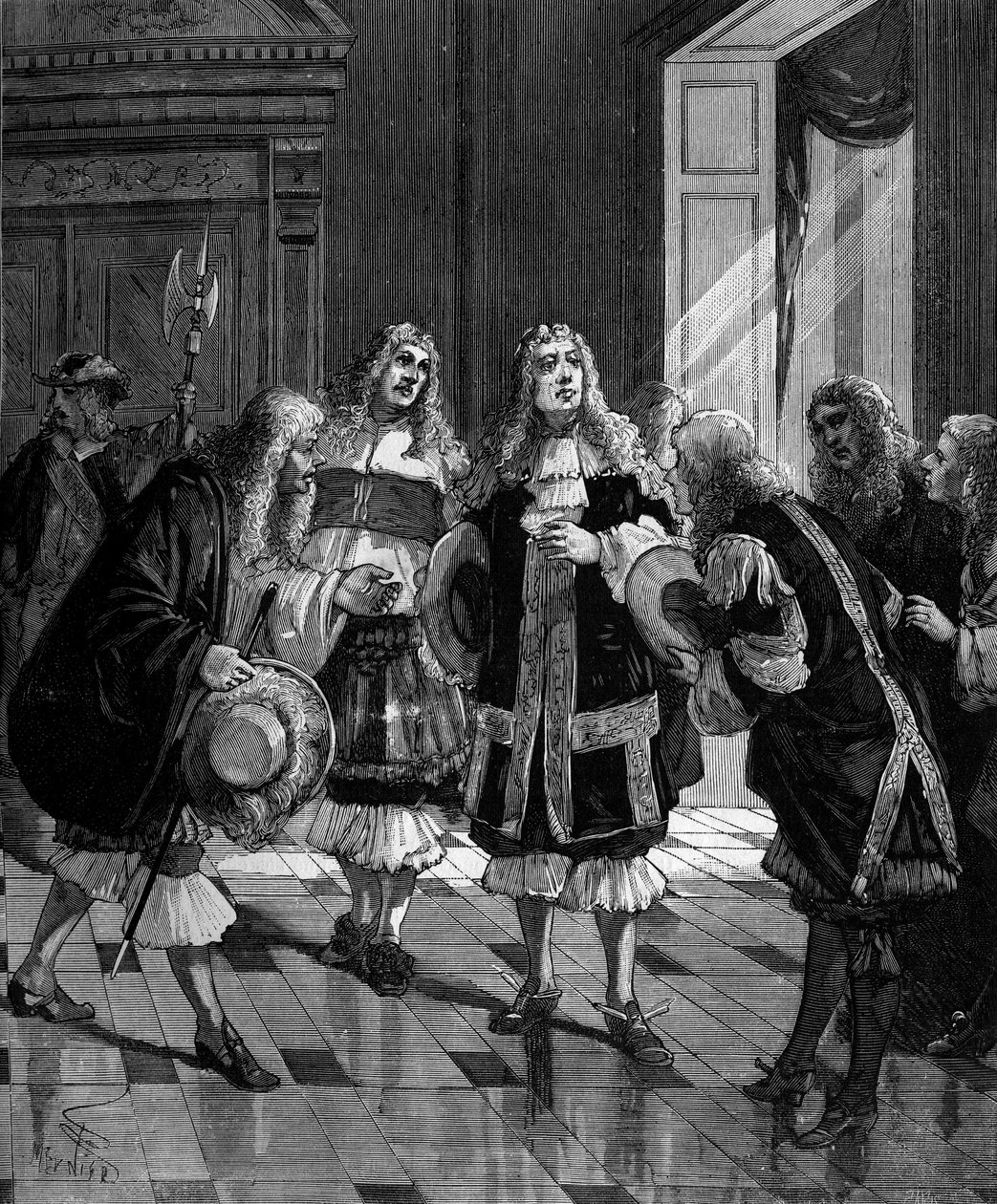 フランスの技術者ピエール・ポール・ド・リケ（1604-1680）が「1世紀から現在までの科学、発明、発見の通史」の中で発表した、海と地中海を結ぶドゥ・メール運河（またはデュ・ミディ運河）の計画。 作： フランス語学校
