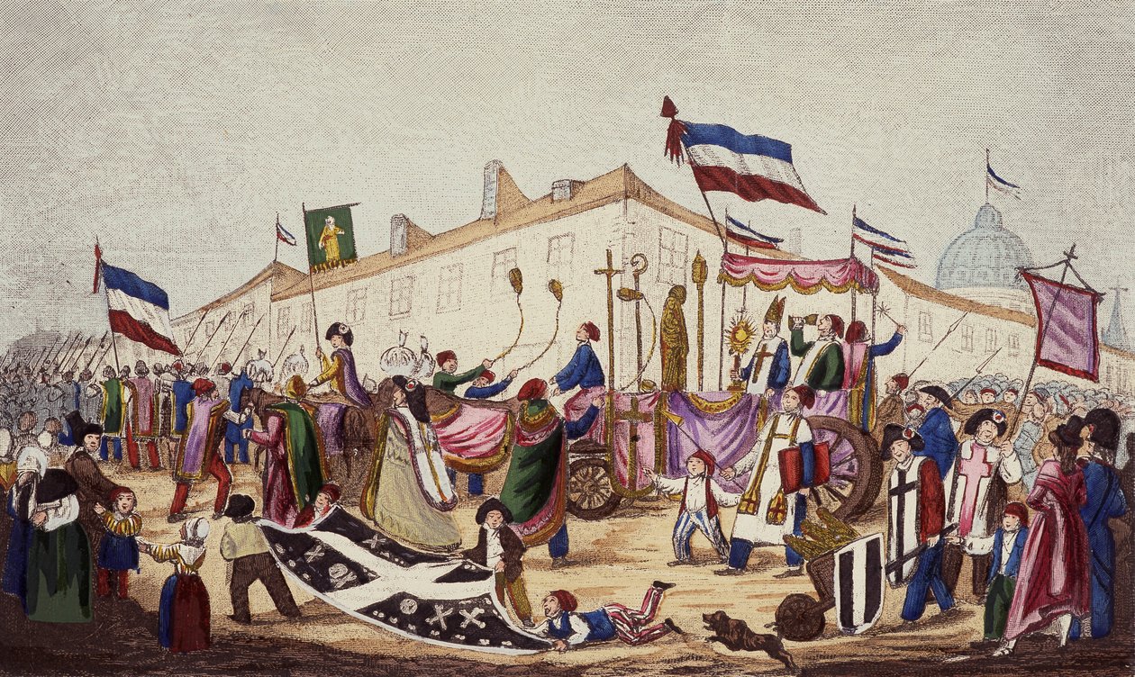 1793年11月、条約に引きずられた迷信の残骸 作： フランス語学校