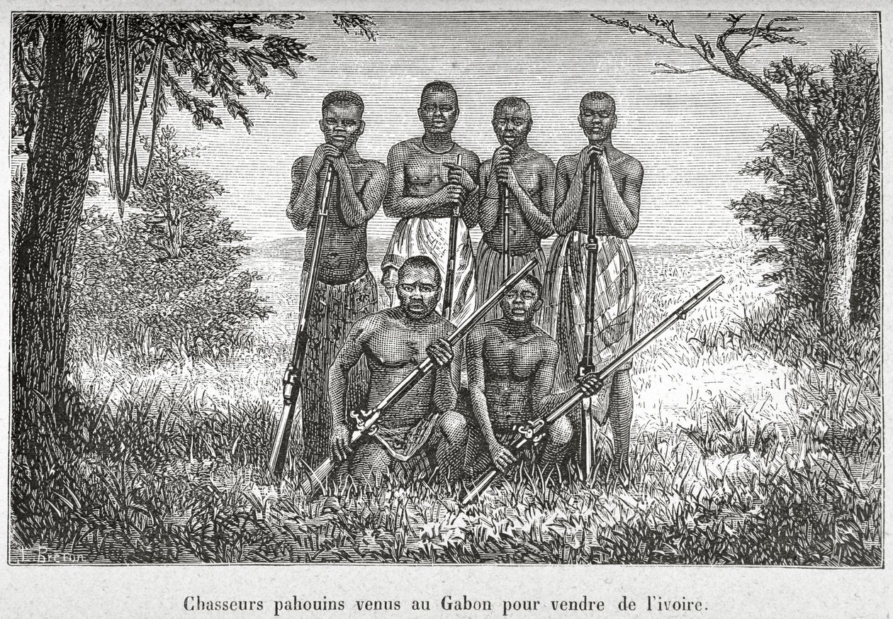 ガボンの先住民族の伝統的な衣装（Henri-Victor du Pont著「L