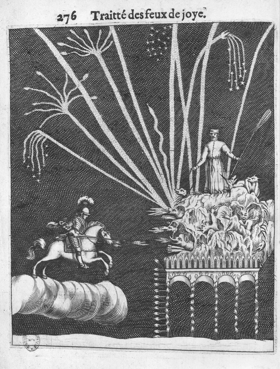 かがり火の治療、フランソワマルサス、1656年のプラティークデラグエールのイラスト 作： フランス語学校