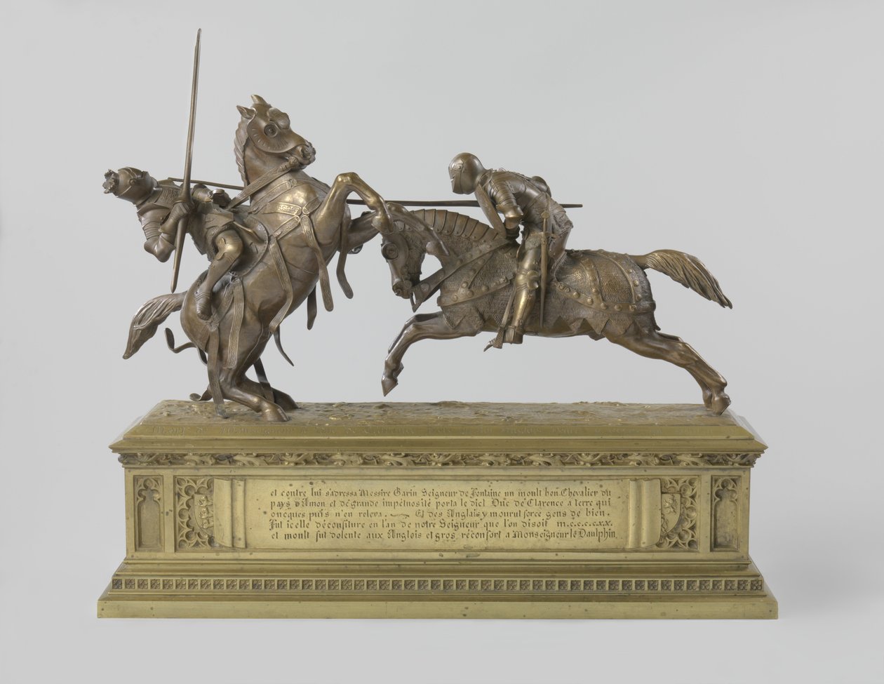 2人の戦う騎士、「Mort de Monseigneur le Duc de Clarence」として知られる。 作： フランス語学校