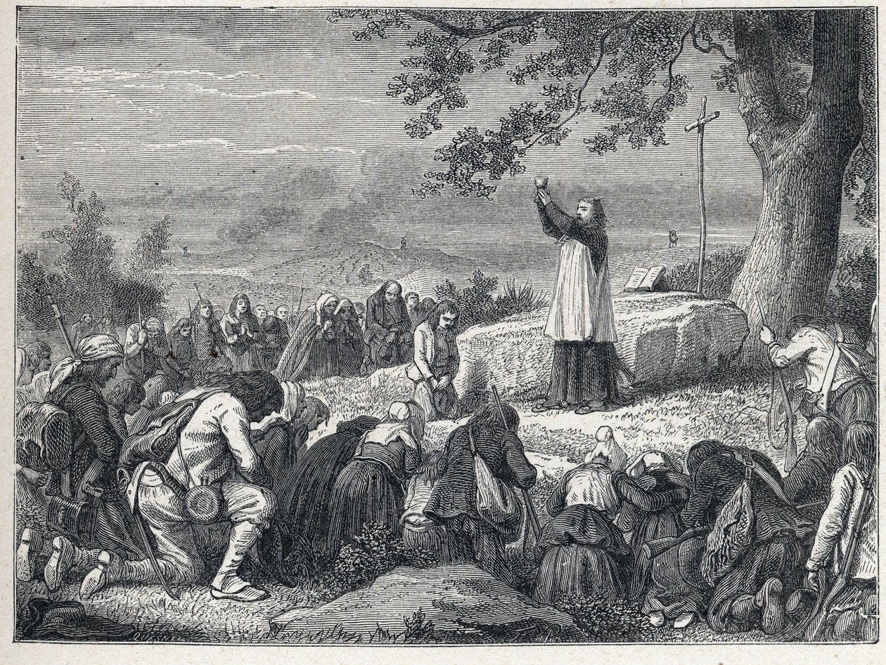 ヴァンデ戦争（1793〜1796年）。宣誓した司祭を拒絶する反乱軍のために