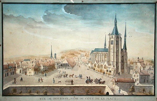 囚人によるドーダンの眺め、1800年頃（紙にトイレ） 作： フランス語学校