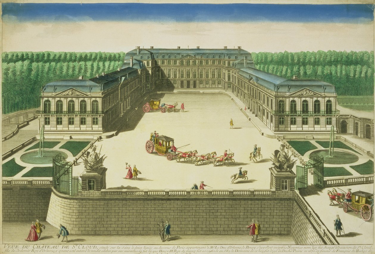 アントワーヌアヴェリーネ（1691-1743）によって刻まれた聖雲の城の眺め 作： フランス語学校