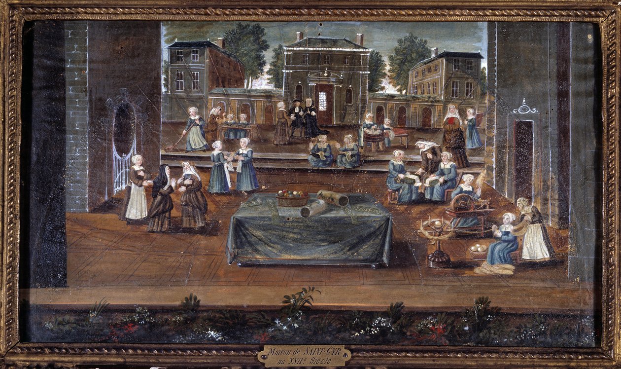 Ansicht des Hauses von Saint Cyr. Saint-Cyr war ein Erziehungshaus für arme adlige Mädchen, gegründet von Françoise d