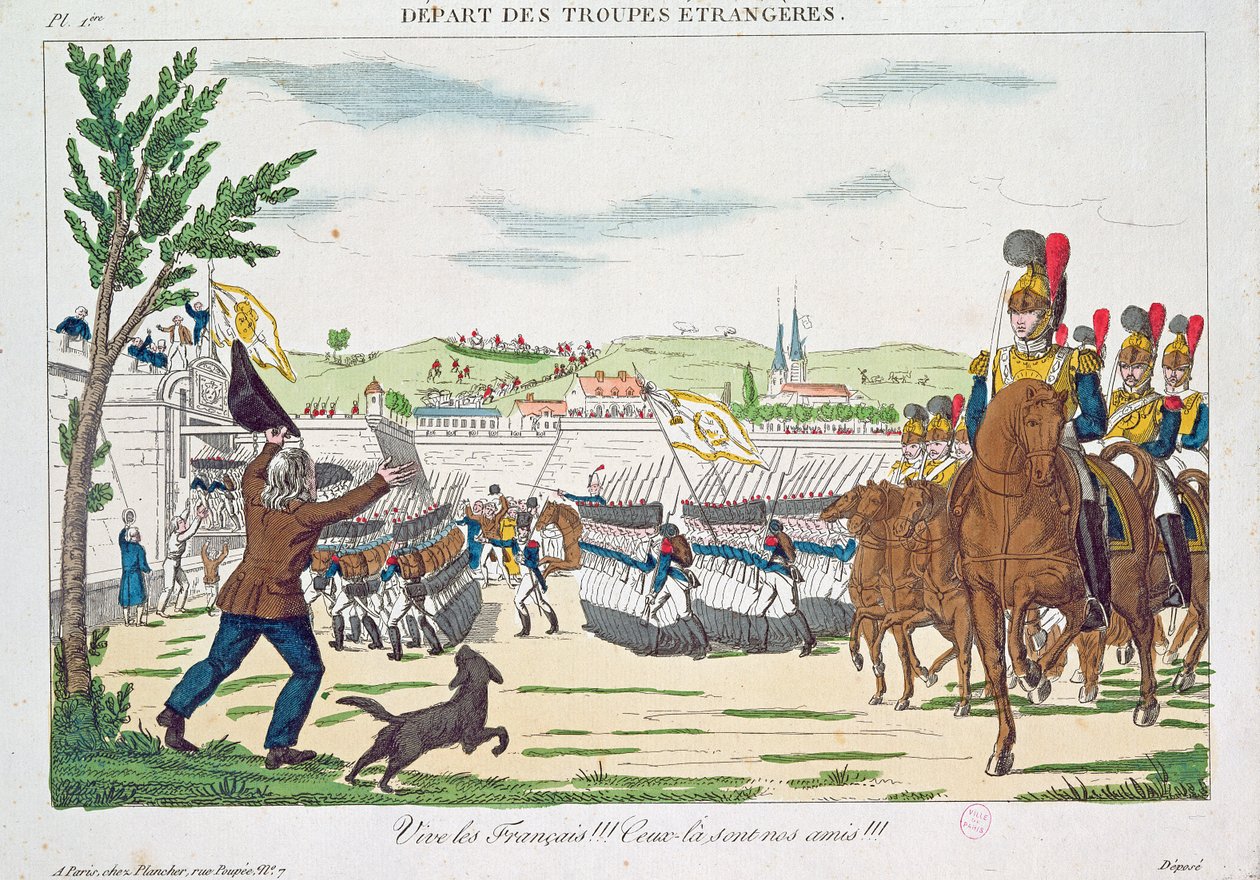 Vive lesFrançais！、1818年の外国部隊の出発 作： フランス語学校