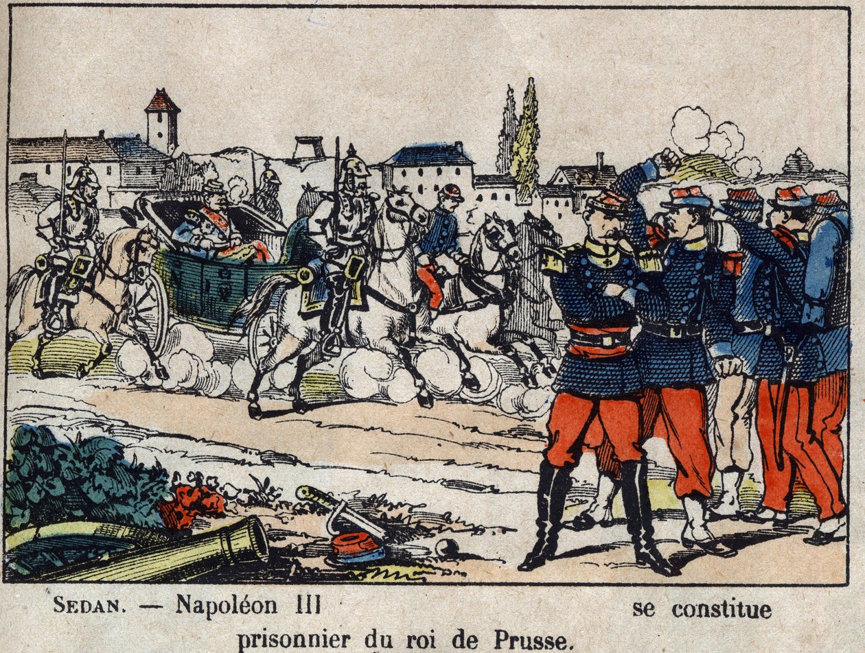 1870年のフランスとプロイセンの戦争。セダンの戦い、皇帝ナポレオン3世（Louis Napoleon Bonaparte 作： フランス語学校