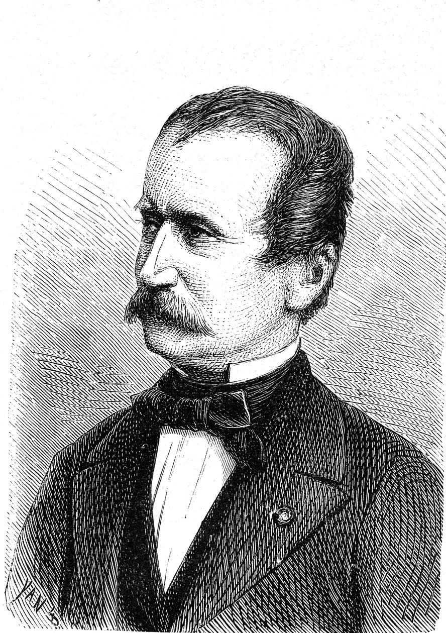 ヴィルヘルム・エンゲルト（1814-1884）、オーストリアの技師、最初の山岳機関車の設計者。1867年 作： フランス語学校
